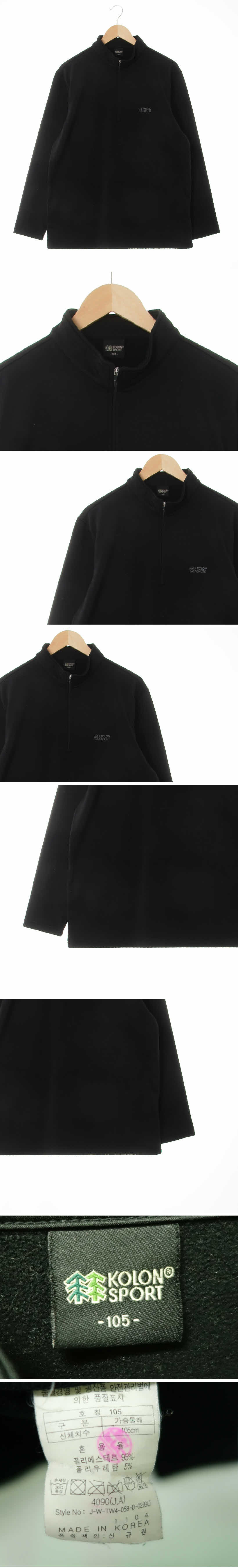 코오롱스포츠 등산반집업웜긴팔티 코오롱스포츠 블랙 등산반집업웜긴팔티