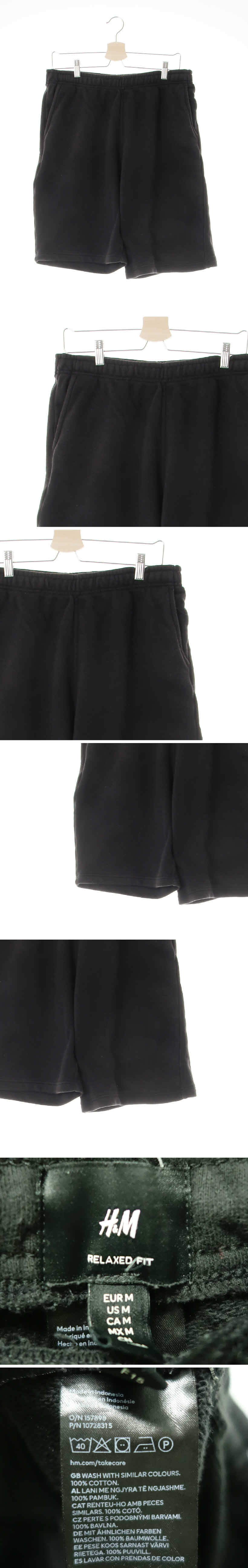 h&m 릴렉스핏하프트레이닝팬츠 h&m 블랙 면 릴렉스핏하프트레이닝팬츠