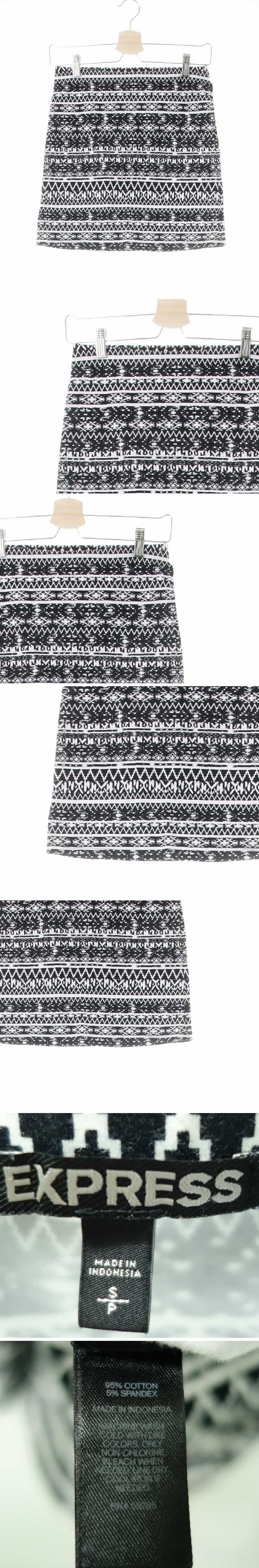 익스프레스 스트레치미니스커트 익스프레스 블랙 패턴스트라이프 면혼방 스트레치미니스커트