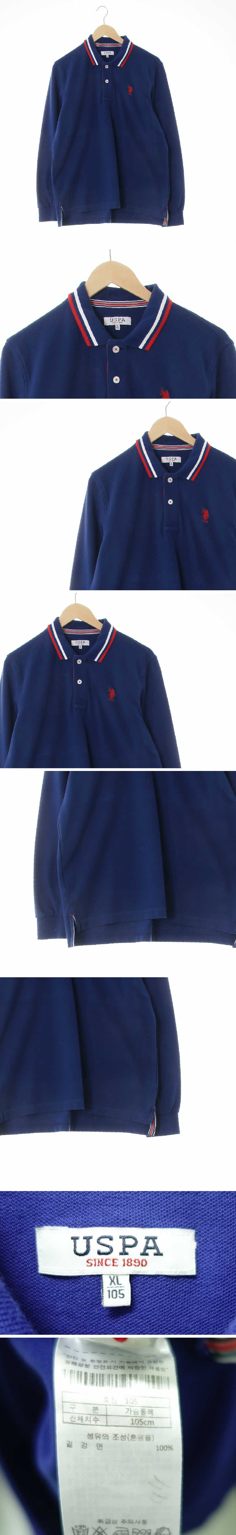 uspa 로고피케티 uspa 로얄네이비 면 로고피케티