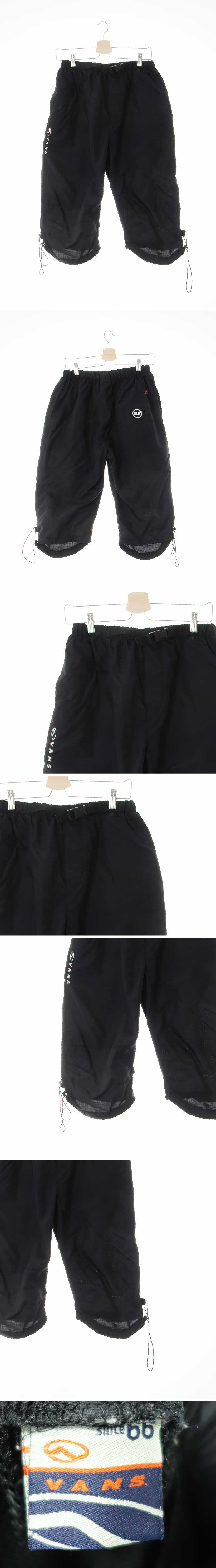 반스 블랙 7부루즈핏트레이닝팬츠