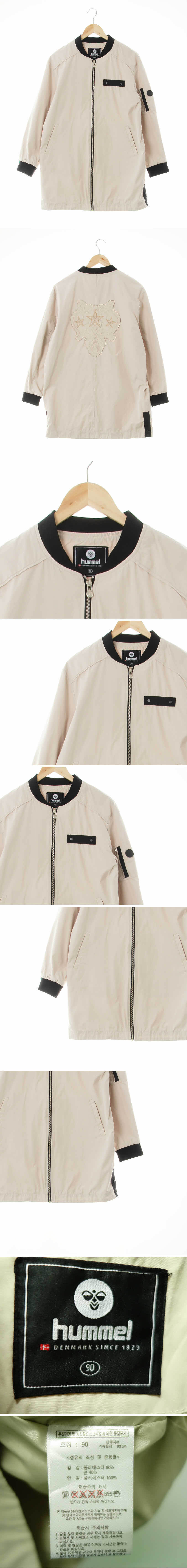 hummel 롱바스락자켓 hummel 베이지 면혼방 롱바스락자켓