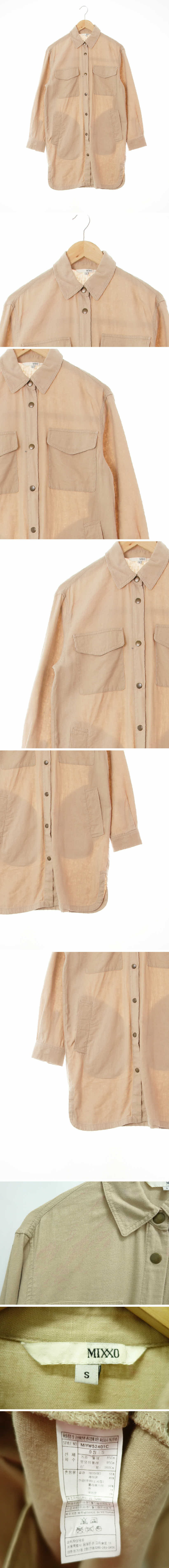 mixxo 루즈핏플랩포켓롱재킷 mixxo 모카베이지 린넨혼방 루즈핏플랩포켓롱재킷