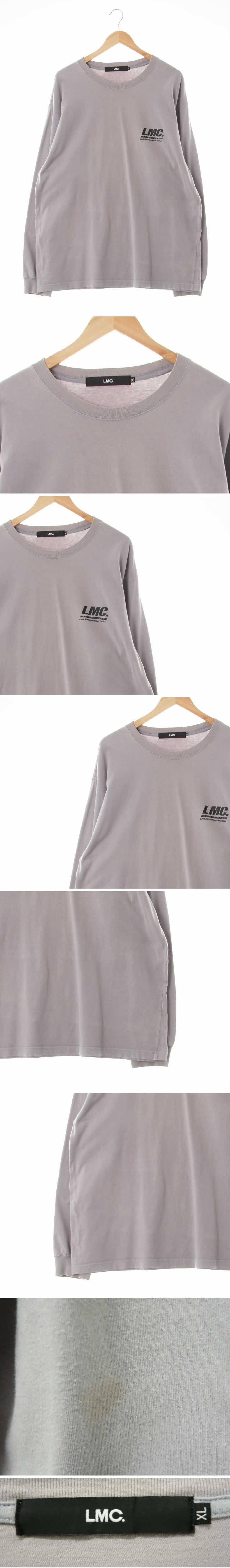 lmc 루즈핏라운드긴팔티 lmc 그레이 프린팅 면혼방 루즈핏라운드긴팔티