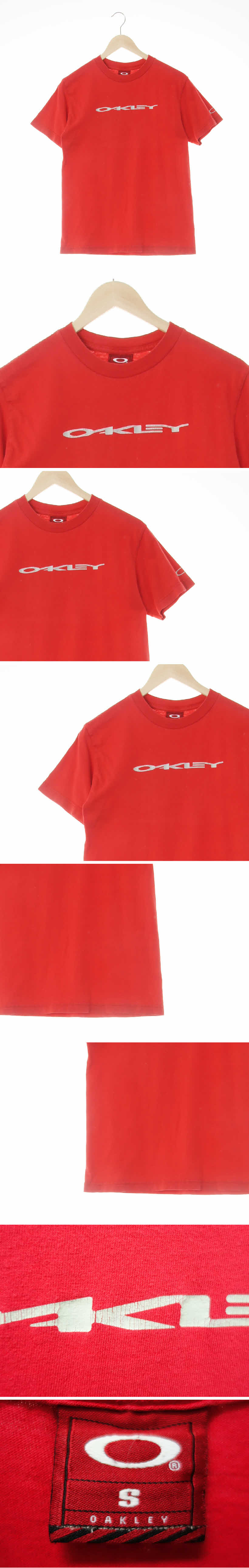 oakley 라운드반팔티 oakley 레드 프린팅 면혼방 라운드반팔티