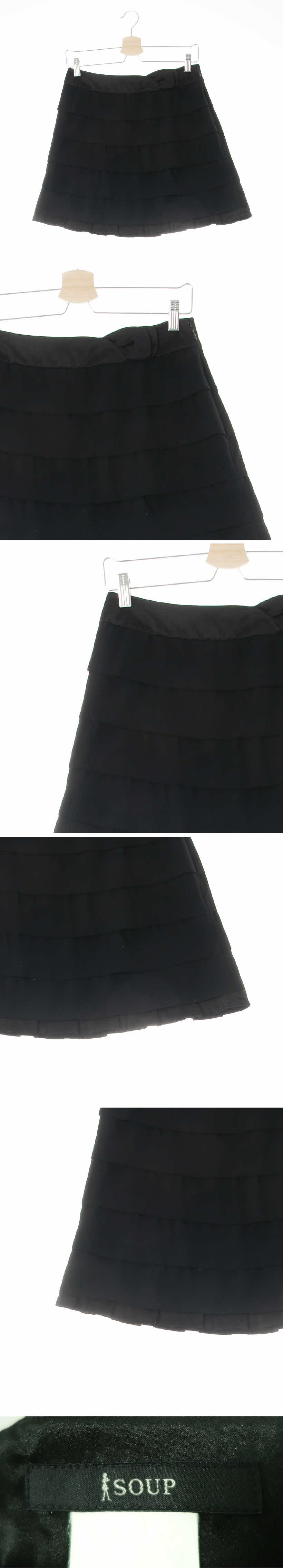 숲 핀턱캉캉플리츠미니스커트 숲 블랙 핀턱캉캉플리츠미니스커트