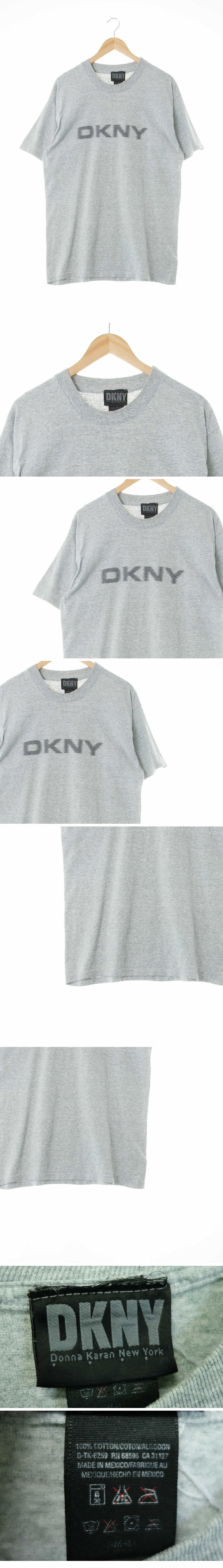 dkny 로고크루넥반팔티 dkny 멜란지그레이 면 로고크루넥반팔티