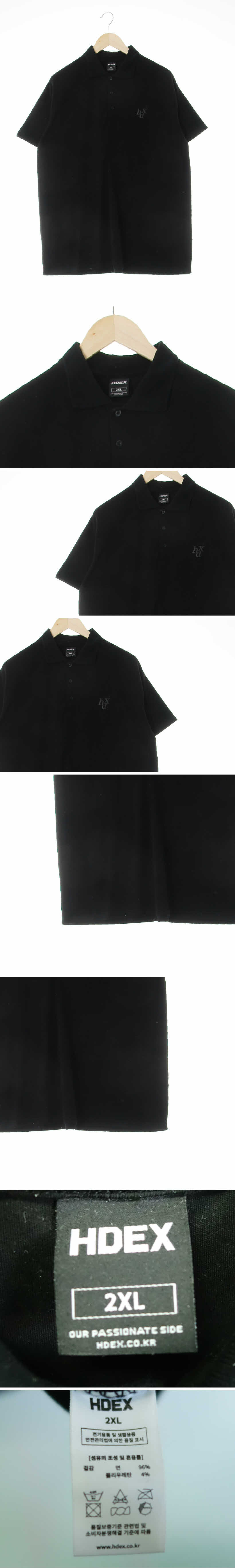 hdex 반팔피케티 hdex 블랙 면혼방 반팔피케티