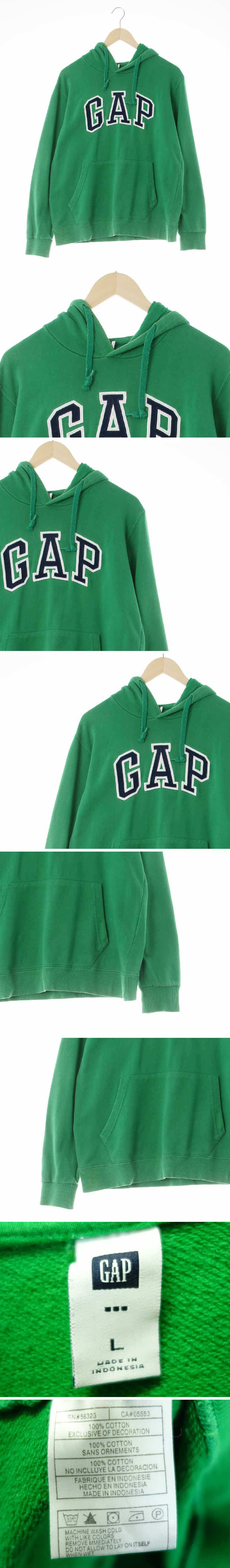 gap 긴팔후드티 gap 그린 빅로고 면 긴팔후드티