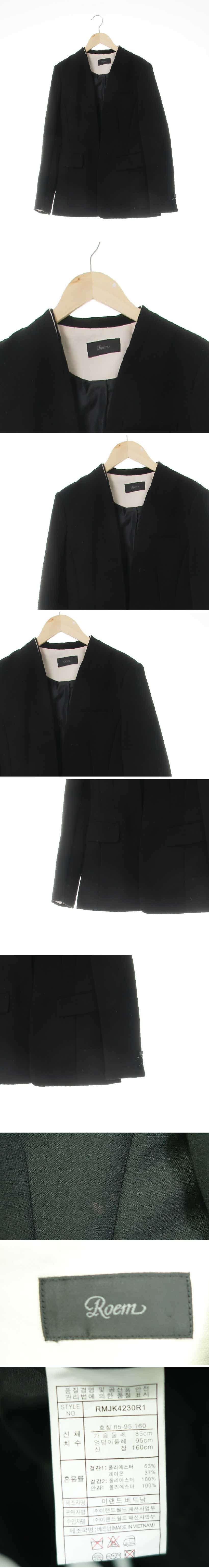 로엠 오픈형노카라블레이저 로엠 블랙 오픈형노카라블레이저