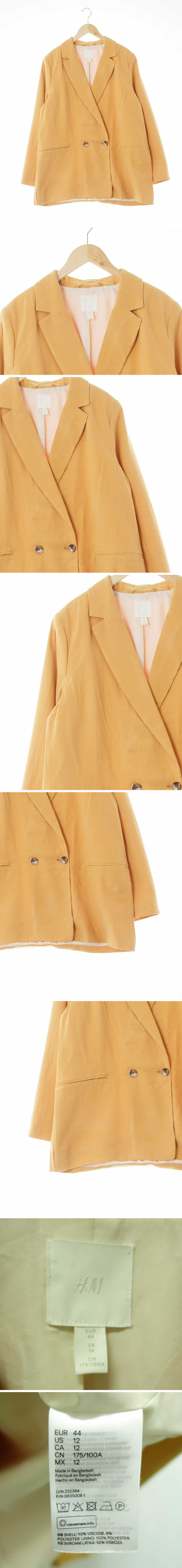 h&m 오버핏더블블레이저 h&m 허니옐로우 오버핏더블블레이저