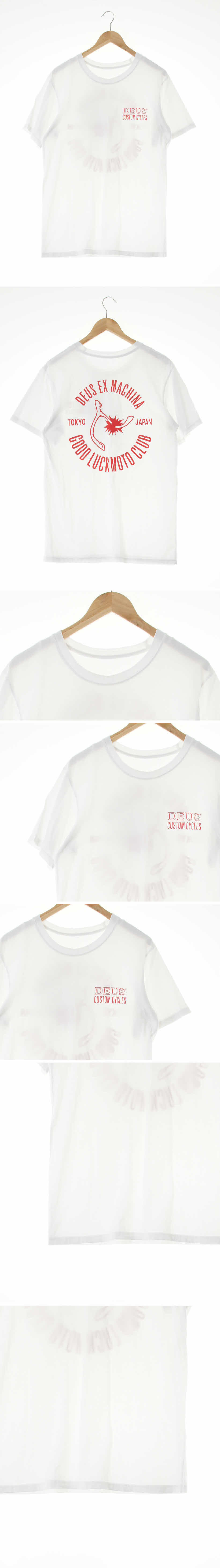 데우스 라운드반팔티 데우스 화이트 면혼방 라운드반팔티