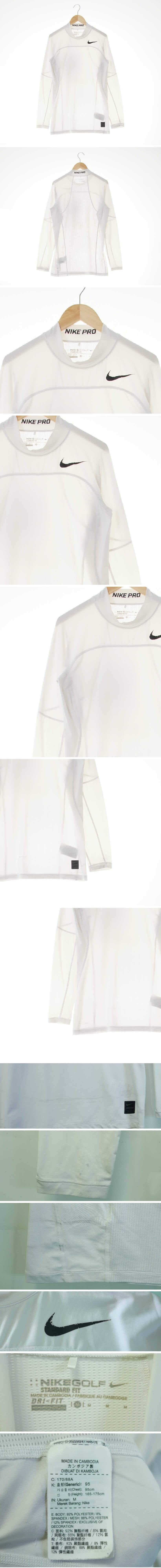 나이키골프 오버로크스포츠폴라티 나이키골프 화이트 프린팅 드라이핏 오버로크스포츠폴라티
