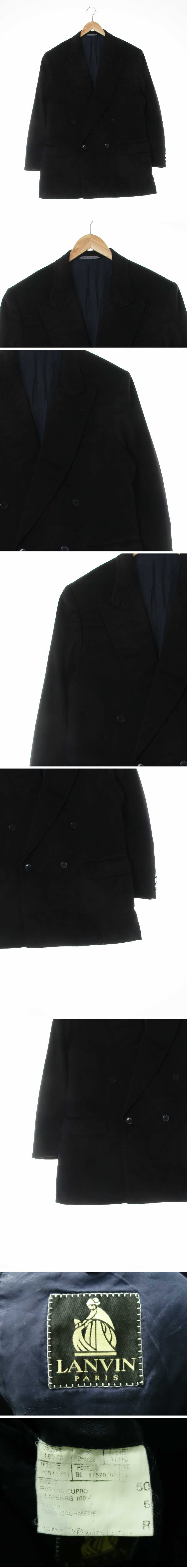 랑방 더블웜블레이저 랑방 블랙 캐시미어 더블웜블레이저