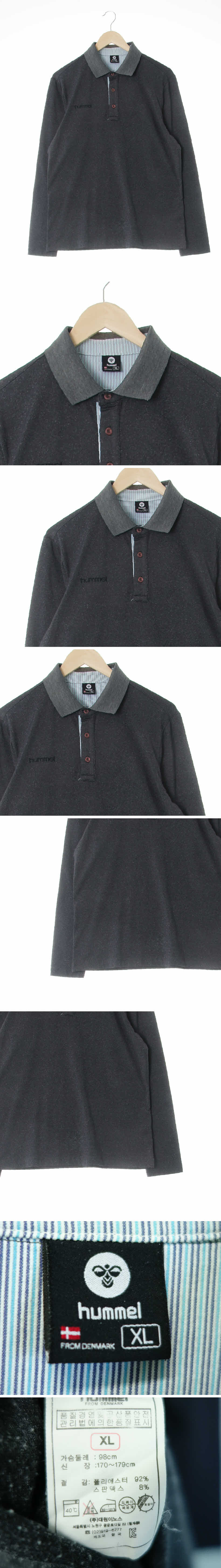 hummel 로고자수pk티 hummel 멜란지그레이 로고자수pk티