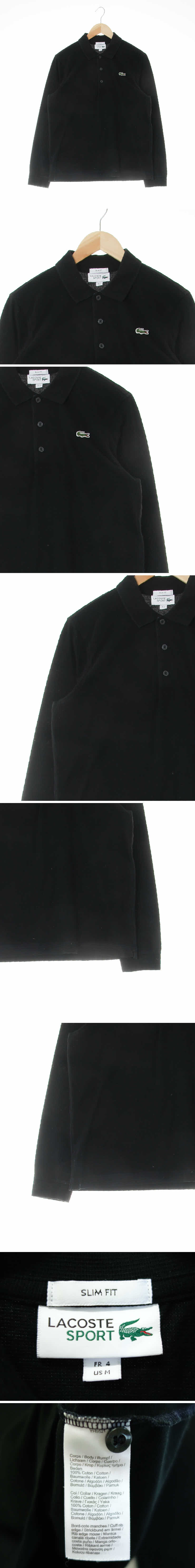 라코스테 슬림핏악어로고카라티 라코스테 블랙 면 슬림핏악어로고카라티