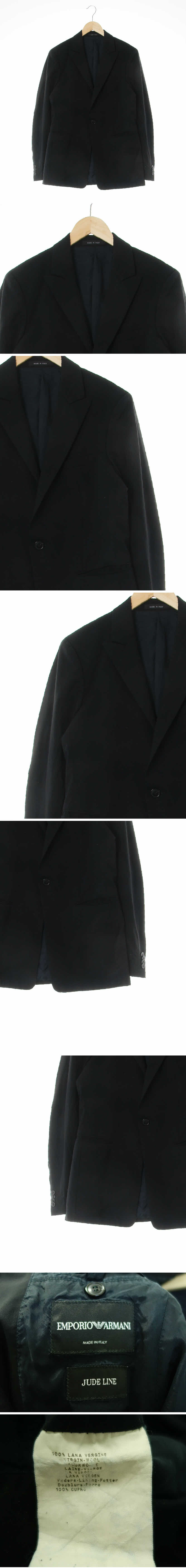 엠포리오아르마니 싱글원버튼블레이저 엠포리오아르마니 블랙 울 싱글원버튼블레이저