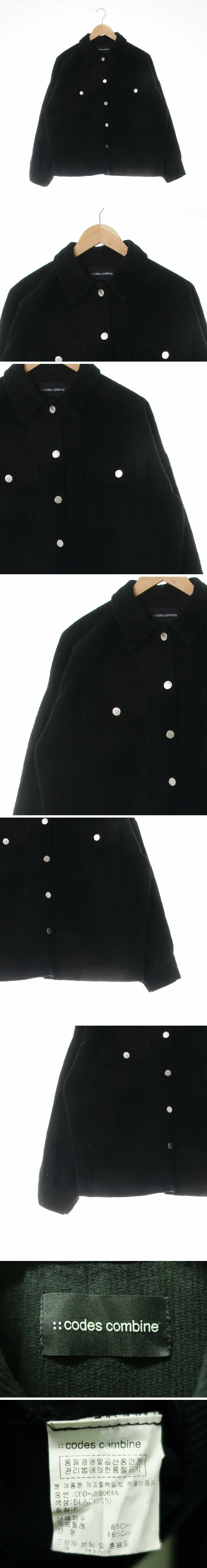 코데즈컴바인 오버핏플랩포켓셔츠형재킷 코데즈컴바인 블랙 골덴 오버핏플랩포켓셔츠형재킷