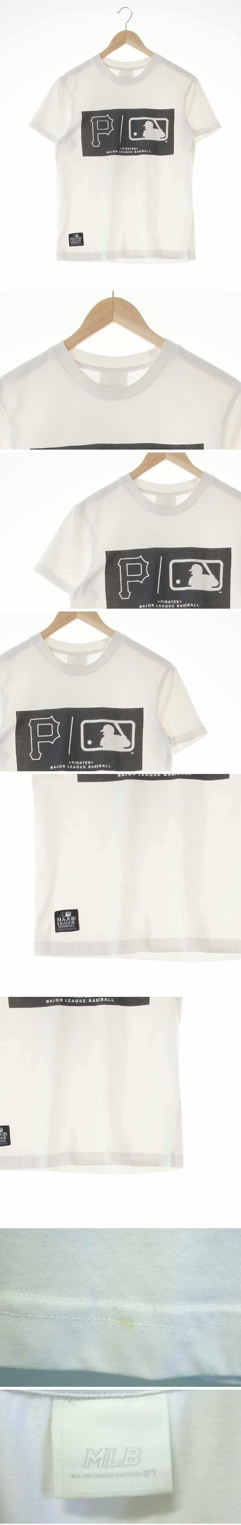 MLB 화이트 프린팅 면혼방 메이저리그반팔티