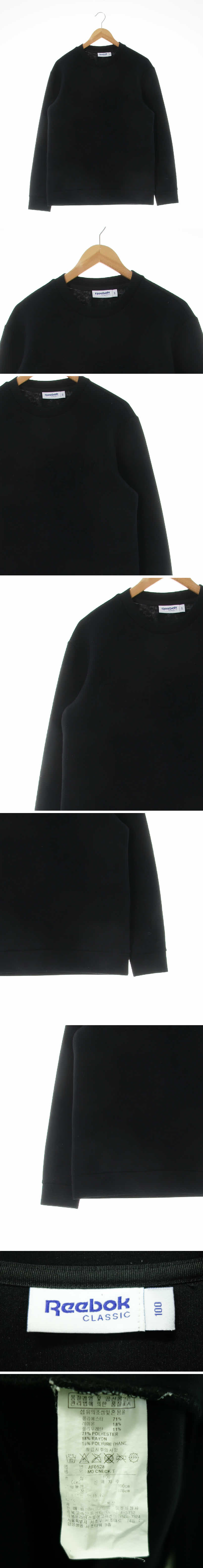 리복 양각클래식네오플랜맨투맨 리복 블랙 양각클래식네오플랜맨투맨