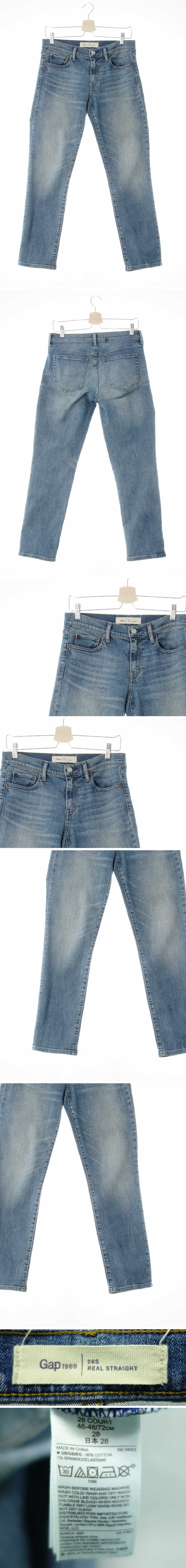 gap 워시드리얼스트레이트진 gap 중청 데님 워시드리얼스트레이트진