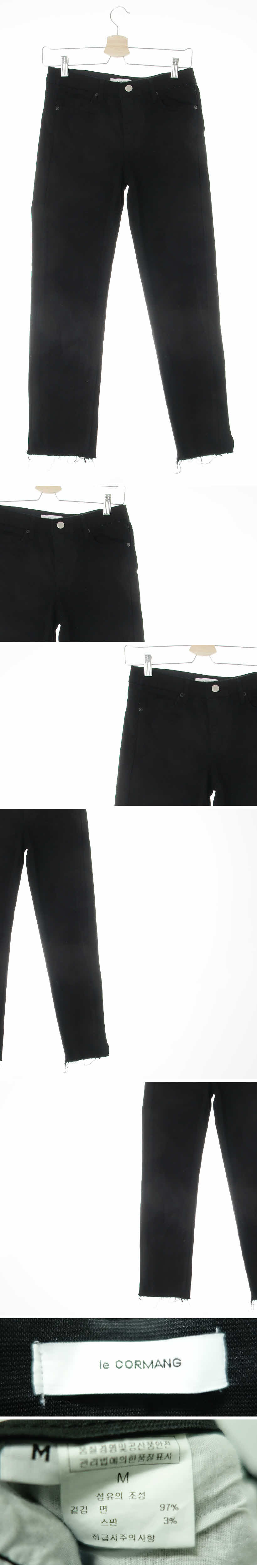 lecormang 블랙 데님 스트레이트진