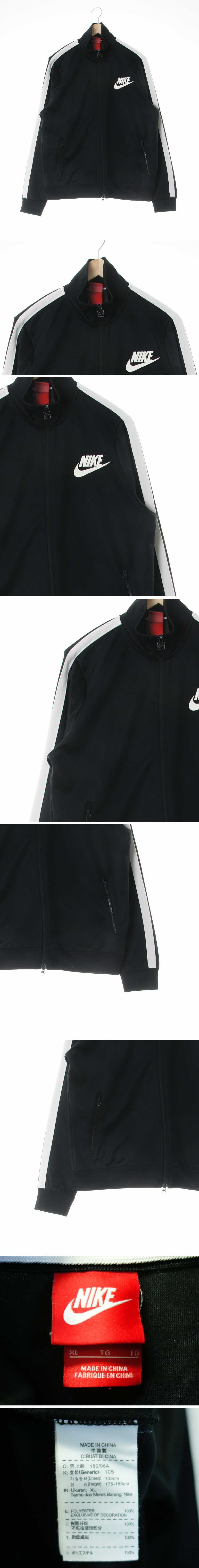 나이키 소매테이핑배색하이넥집업 나이키 블랙 프린팅 소매테이핑배색하이넥집업