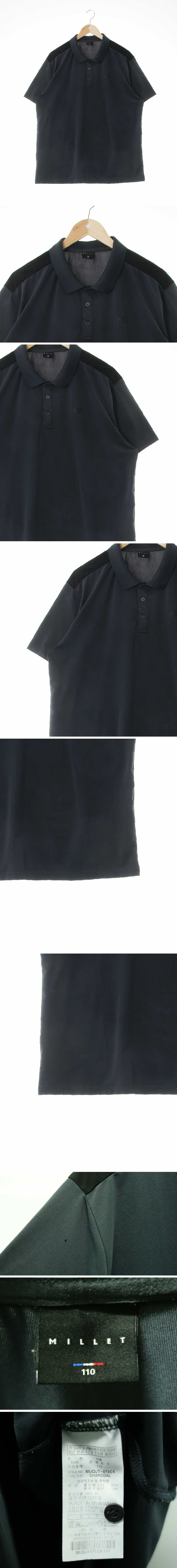 밀레 투톤스포츠반팔카라티 밀레 차콜 투톤스포츠반팔카라티