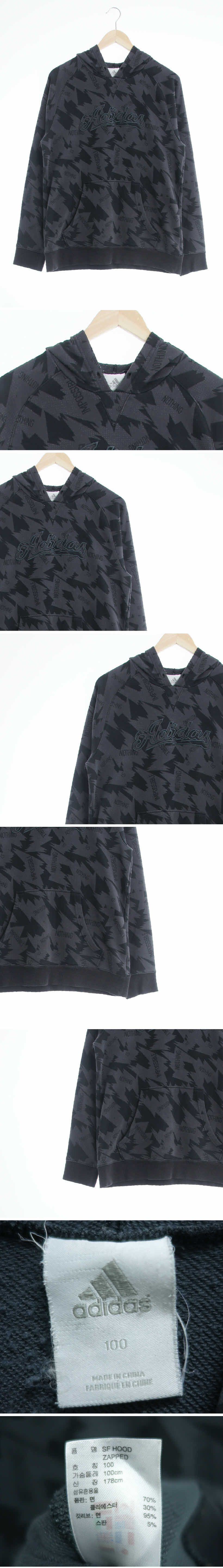 아디다스 에디데이후드티 아디다스 블랙차콜 면혼방 에디데이후드티