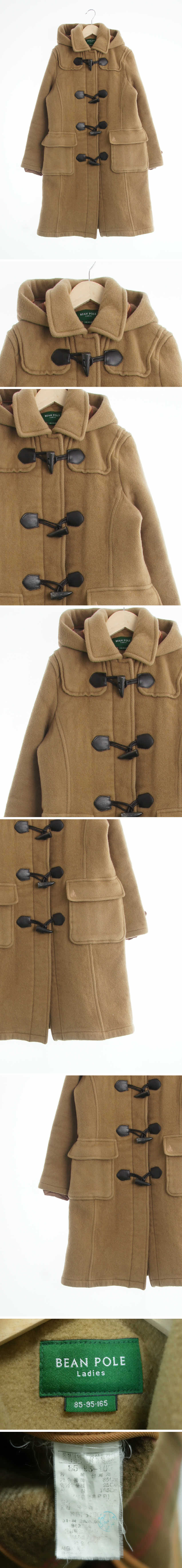 빈폴 후드더플롱코트 빈폴 카멜 울 후드더플롱코트
