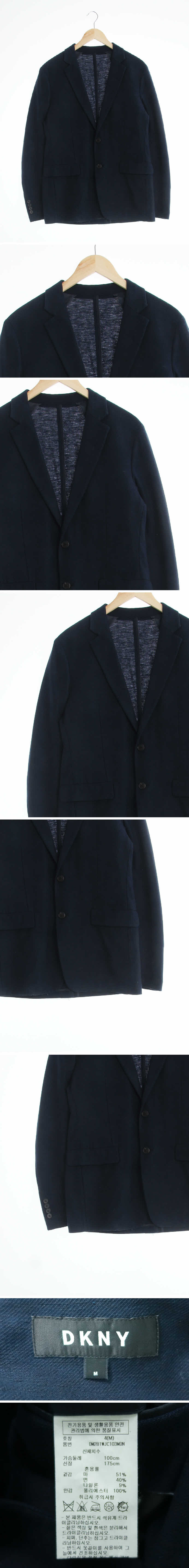 dkny 싱글투버튼블레이저 dkny 네이비 린넨혼방 싱글투버튼블레이저