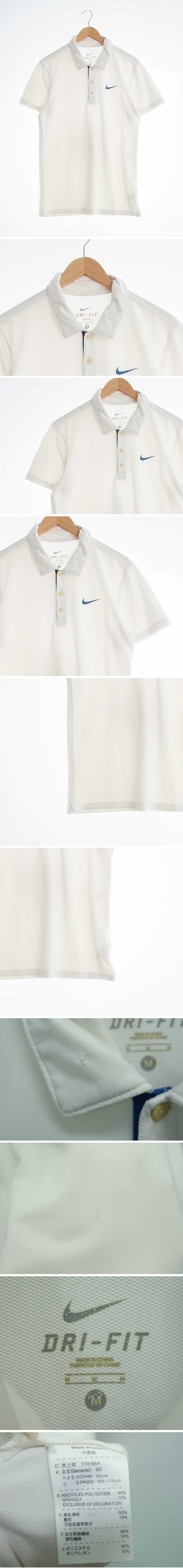 나이키 가슴로고쿨반팔피케티 나이키 화이트 드라이핏 가슴로고쿨반팔피케티