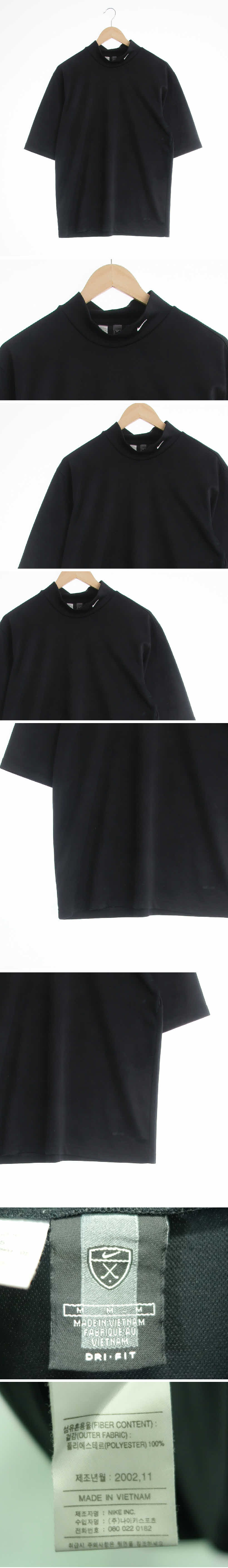 나이키 하프넥로고기능성스포츠반팔티 나이키 블랙 드라이핏 하프넥로고기능성스포츠반팔티