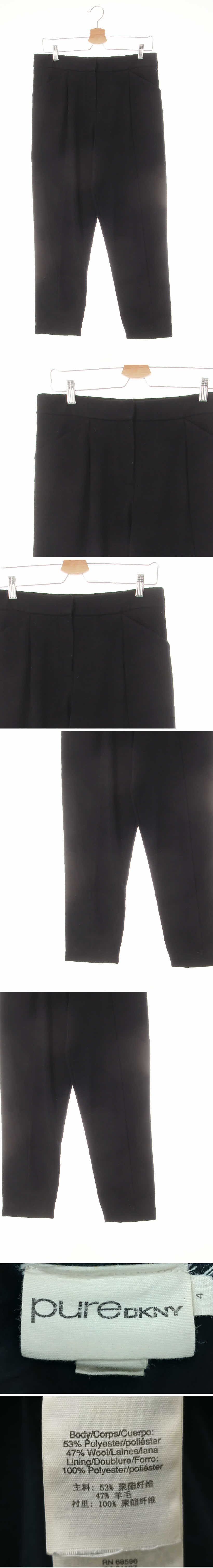dkny 절개라인모직슬랙스 dkny 블랙 울혼방 절개라인모직슬랙스
