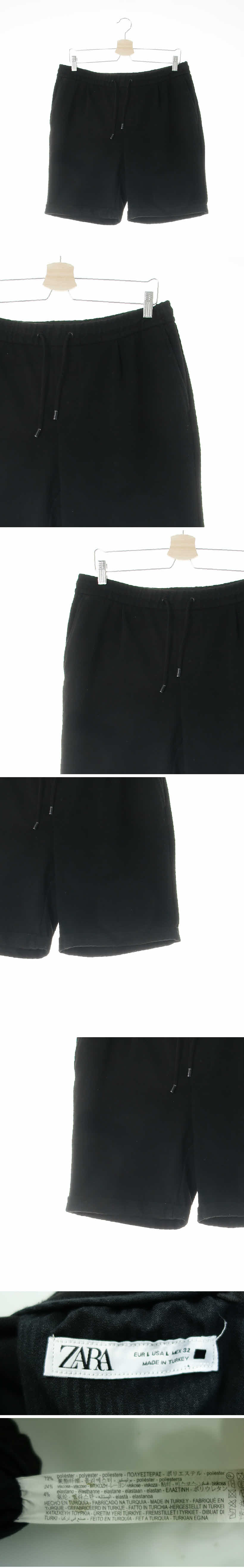 자라 블랙 핀턱카브라반바지