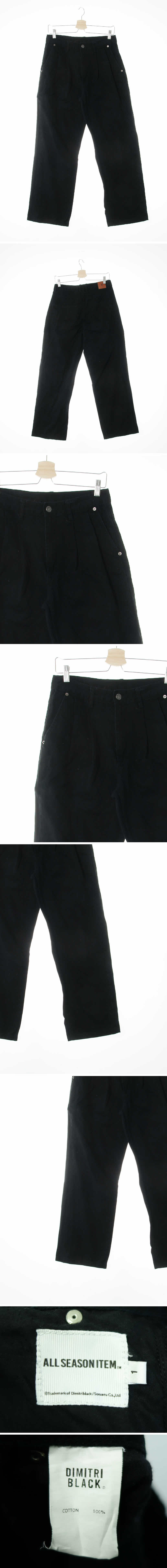 디미트리블랙 투턱와이드진 디미트리블랙 블랙 데님 투턱와이드진