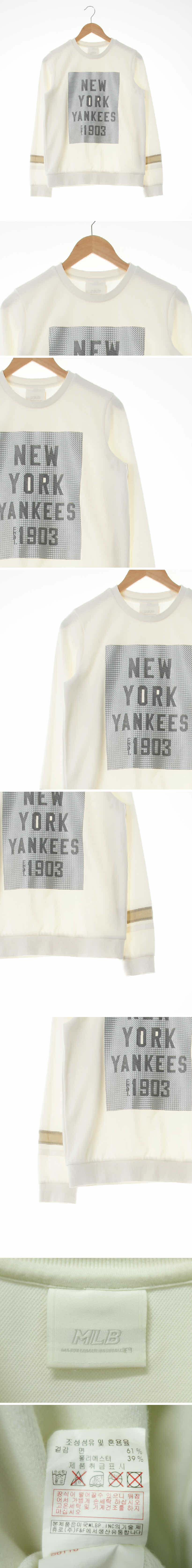 MLB 뉴욕양키스1903맨투맨 MLB 아이보리 프린팅 면혼방 뉴욕양키스1903맨투맨