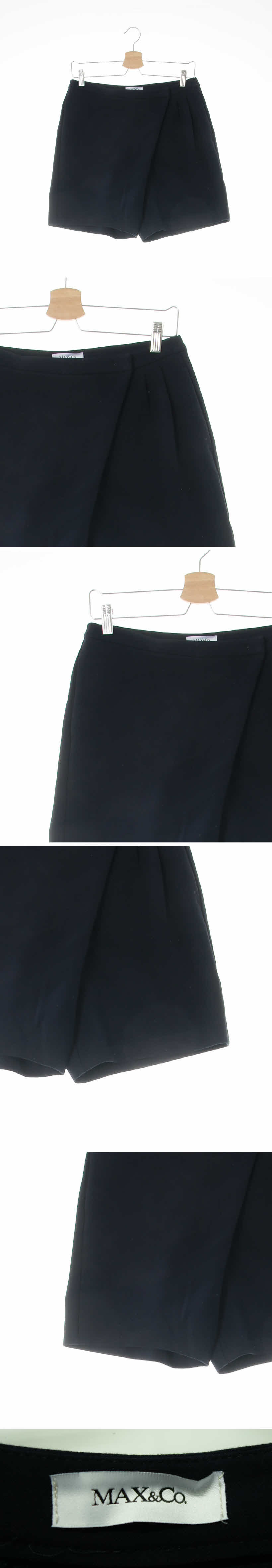 막스앤코 사이드여밈핀턱숏팬츠 막스앤코 네이비 사이드여밈핀턱숏팬츠