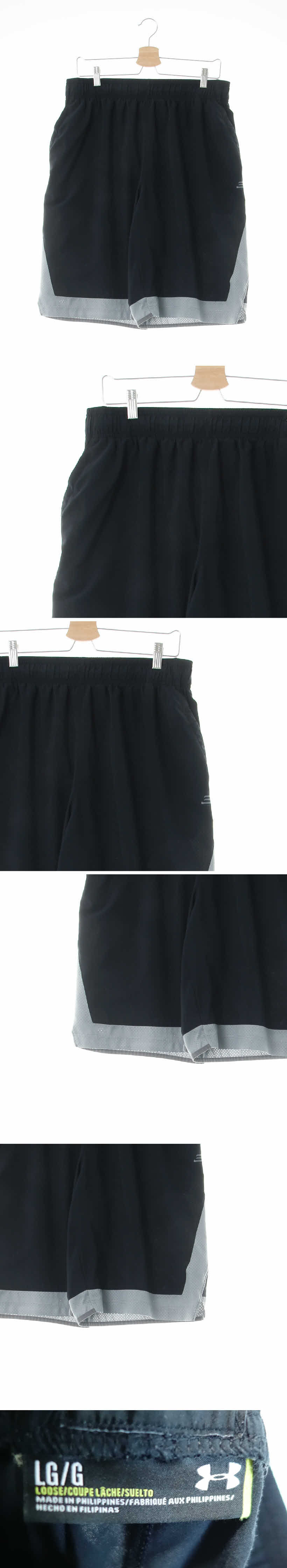 언더아머 메쉬배색스포츠하프팬츠 언더아머 블랙 메쉬배색스포츠하프팬츠