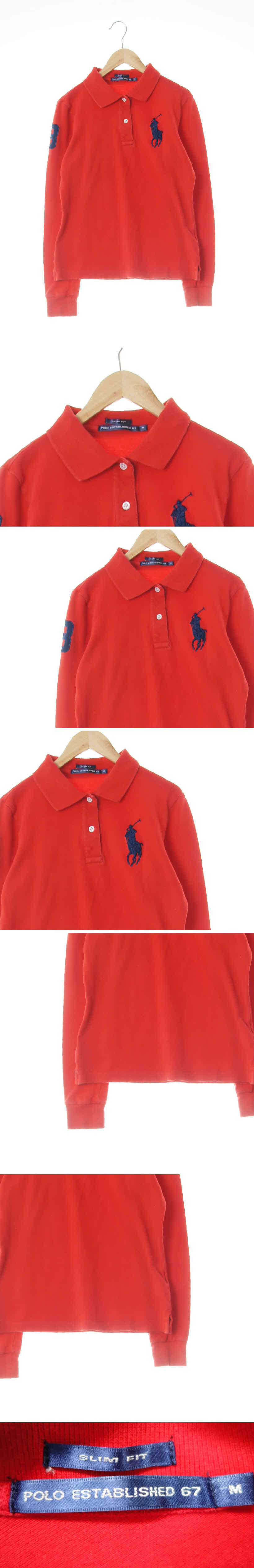 PoloEStablished67 빅포니PK티셔츠 PoloEStablished67 레드 면혼방 빅포니PK티셔츠