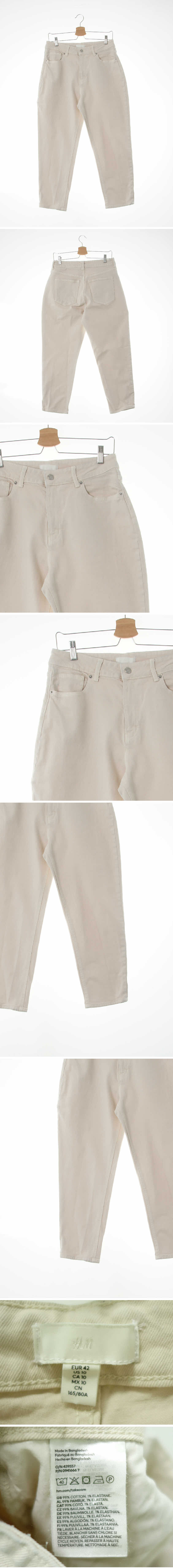 h&m 워싱항아리진 h&m 아이보리 데님 워싱항아리진