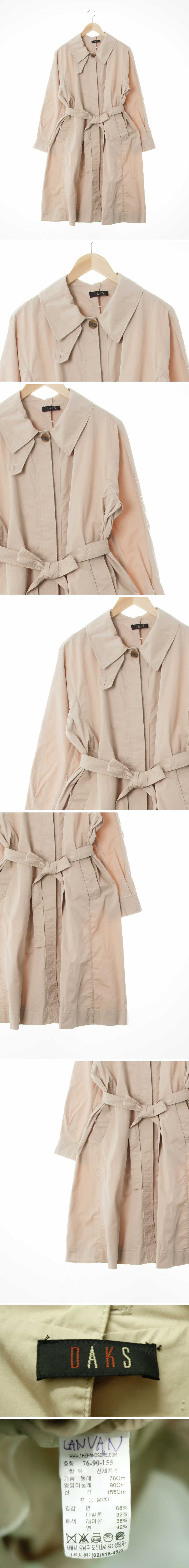 닥스 슬릿카라핀턱플레어트렌치코트 닥스 베이지 면혼방 슬릿카라핀턱플레어트렌치코트