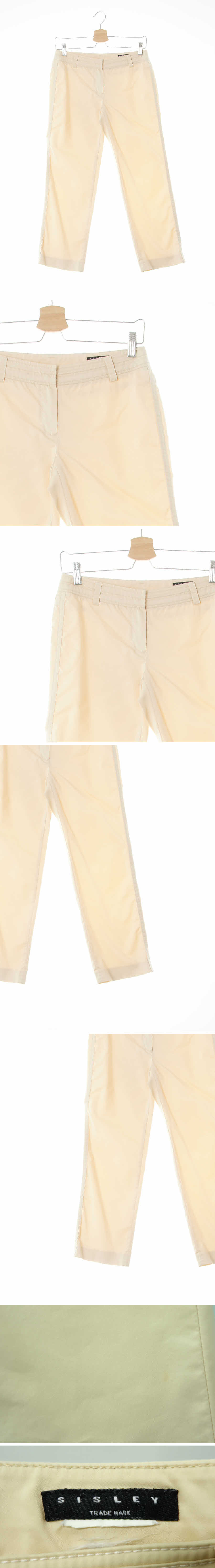 시슬리 허리스티치테이핑슬랙스팬츠 시슬리 바닐라커스터드옐로우 허리스티치테이핑슬랙스팬츠