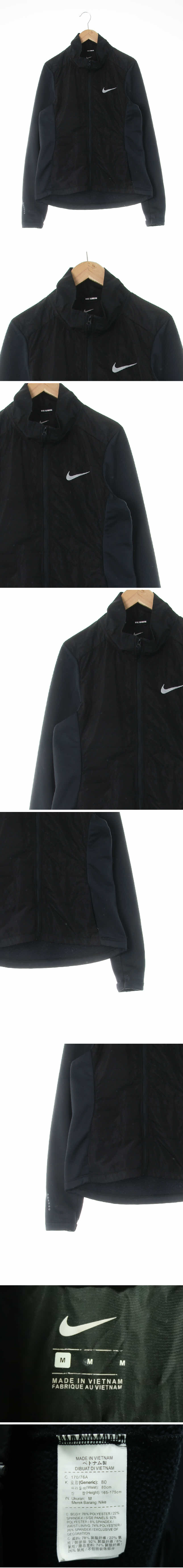 나이키 투톤하이넥런닝집업 나이키 블랙 프린팅 투톤하이넥런닝집업