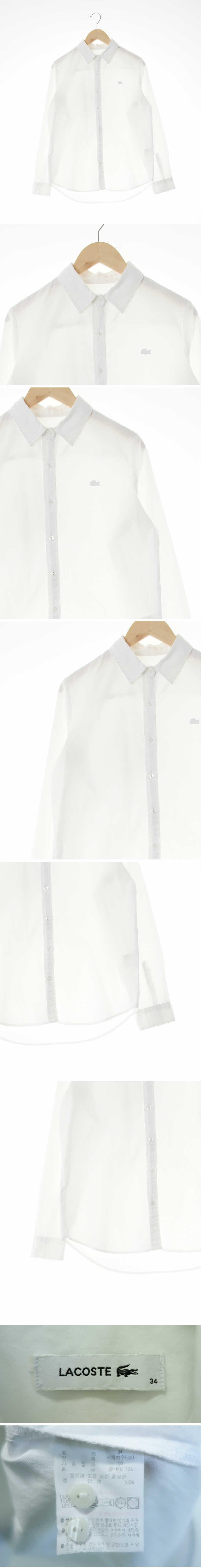 라코스테 화이트패치로고긴팔셔츠 라코스테 화이트 면 화이트패치로고긴팔셔츠