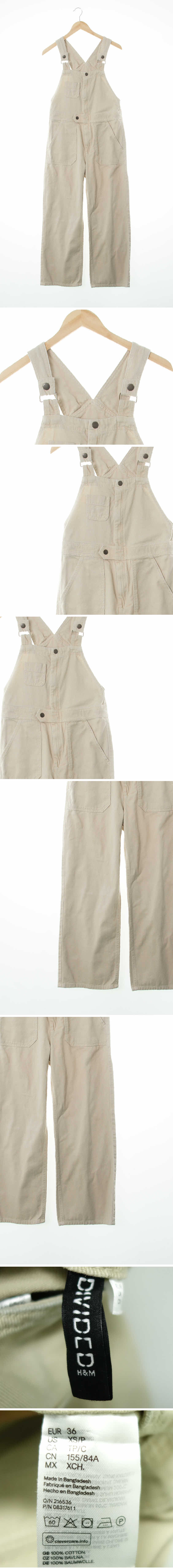 h&m 하프지퍼치노멜빵팬츠 h&m 베이지 면 하프지퍼치노멜빵팬츠