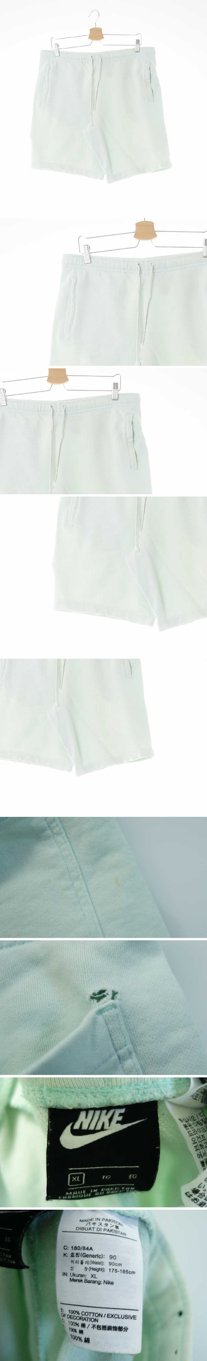 나이키 로고하프트레이닝팬츠 나이키 멜란지라이트민트 면 로고하프트레이닝팬츠
