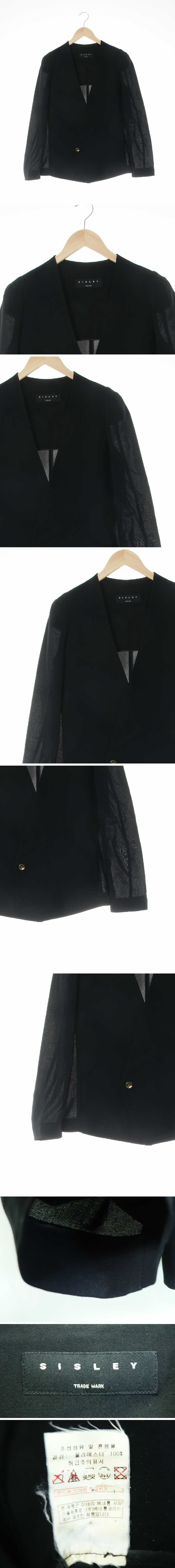 시슬리 노카라더블블레이저 시슬리 블랙 노카라더블블레이저