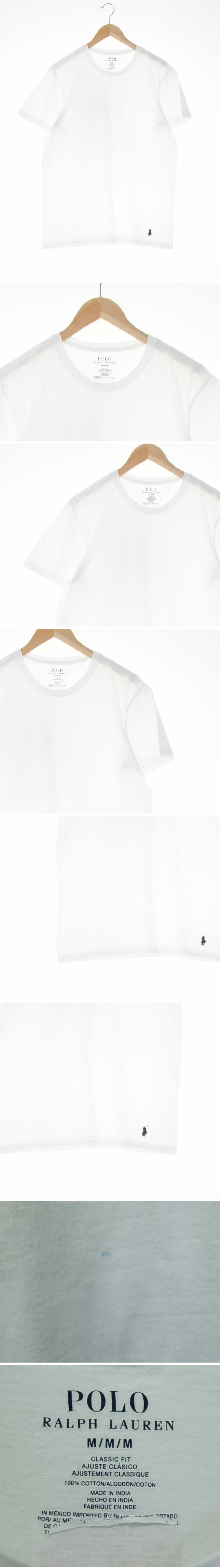 폴로랄프로렌 라이트로고이너반팔티 폴로랄프로렌 화이트 면 라이트로고이너반팔티