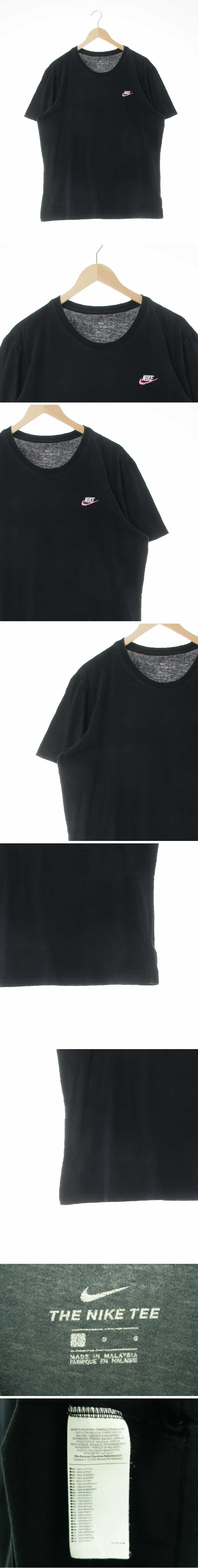 나이키 투톤자수로고반팔티 나이키 블랙 면 투톤자수로고반팔티